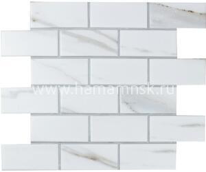 Керамическая мозаика Brick Calacatta Gold - фото 1