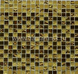 Стеклянная мозаика Mirror gold - фото 1