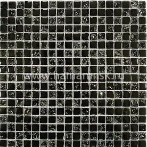 Стеклянная мозаика Strike Black - фото 1
